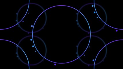 Simple static animation for radial logo or text empty space. Smooth circles with small balls shapes - Powered by Adobe