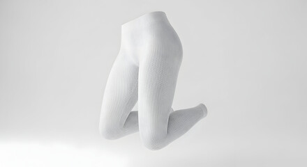 White figurine kneeling on one knee isolated.