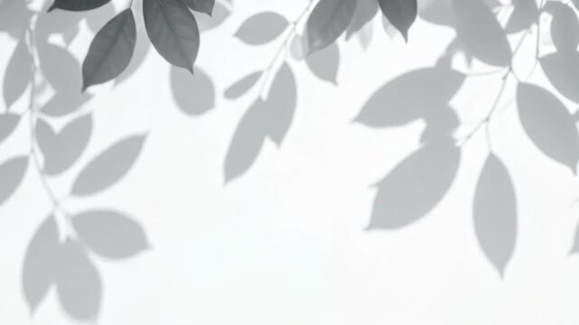 Elegant shadows of leaves create a minimalist and serene background, perfect for various designs.
