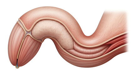 Obraz premium Venogenic ED Anatomy Anatomical illustration of a cross section of a muscular tube