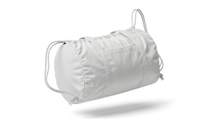 White Sleeping Bag on White Background.