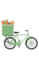 Eco-Friendly Food Delivery Bicycle: Fresh Produce Transport For Sustainable Living