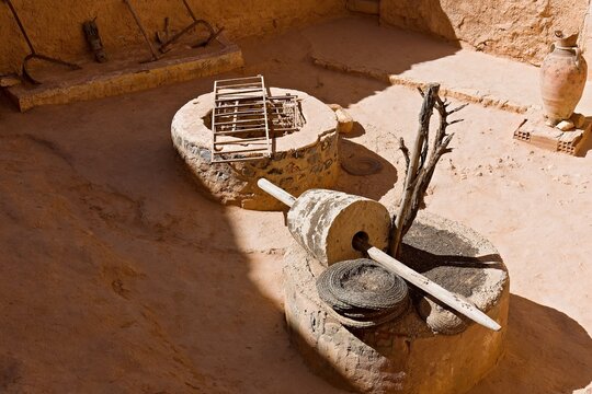 Museum of Troglodyte underground architecture, traditional Berber dwellings in Matmata city. Tunisia. Africa.
