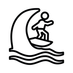 Fototapeta premium Beach surfing icon