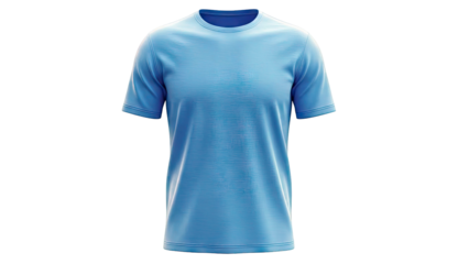 Blue Textured Crew Neck Short Sleeve T-Shirt