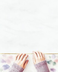 Stock photo of Close up of typing on backlit keyboard