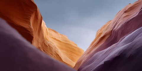 Mountain range with a valley in between