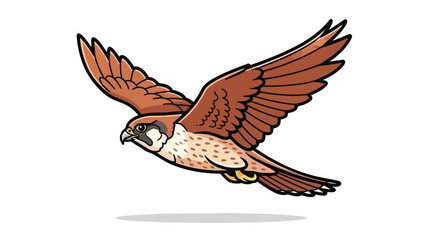 An illustration portraying a majestic falcon soaring with immense grace and power its expansive wings outstretched in a display of incredible aerial