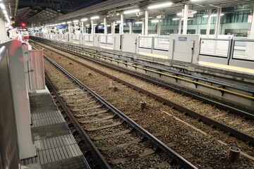 Fototapeta premium train on railway station