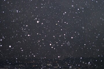 snow falling in the sky