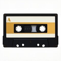 Obraz premium Vintage Cassette Tape on Simple Background