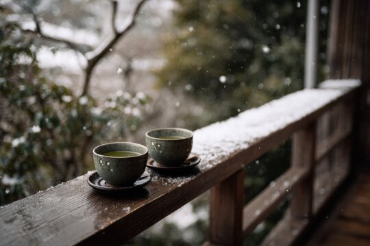 Winter Morning Matcha on a Japanese Veranda

