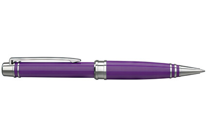 Purple Ballpoint Pen with Silver Accents