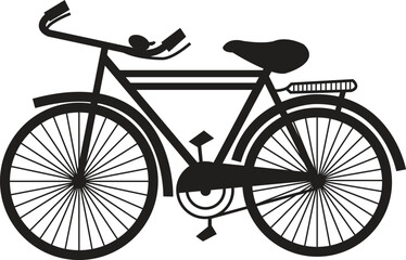 Fototapeta premium Bicycle Vector Illustration - Fitness, Transportation and Eco-friendly Lifestyle