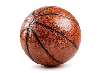 Fototapeta premium Basketball isolated on white studio background. Sports equipment for advertising