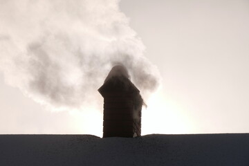 smoke, pollution, sky, industry, industrial, chimney, factory, environment, air, pipe, smog, ecology, power, plant, smokestack, stack, blue, cloud, warming, energy, clouds, global
