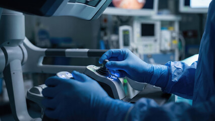 Surgery technology robotic surgery telesurgery control precision medical innovation sterile focus hand