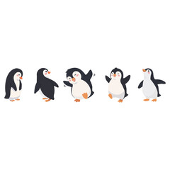 Obraz premium Cute Penguin Characters in Various Poses