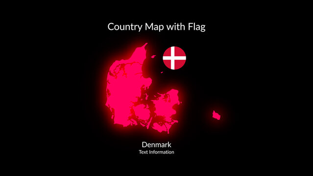HUD Neon Maps Country Map With Flag (210 Flags, 195 World Countries Maps Included)