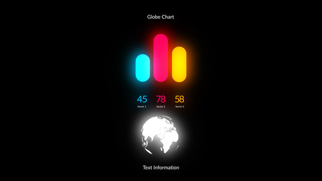 HUD Neon Maps Globe Inside Out Chart