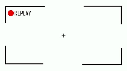 Video camera replay screen animation, Replay Animation video 4K. Ideal for video editing, cinematic overlays, Vertical VHS Replay Overlay on Alpha channel - Powered by Adobe