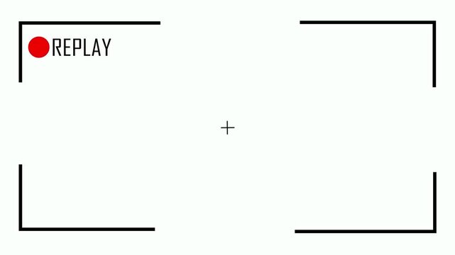 Video camera replay screen animation, Replay Animation video 4K. Ideal for video editing, cinematic overlays, Vertical VHS Replay Overlay on Alpha channel