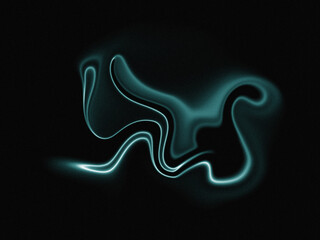 Abstract blue neon swirl against a dark background