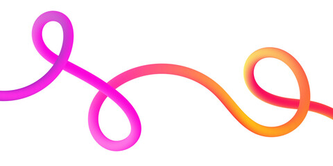 Obraz premium 3D Vector Rainbow Ribbon Wave Line Pattern Flowing curved shapes creating a modern abstract background.