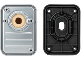 Fototapeta premium Metal and plastic mounting plates