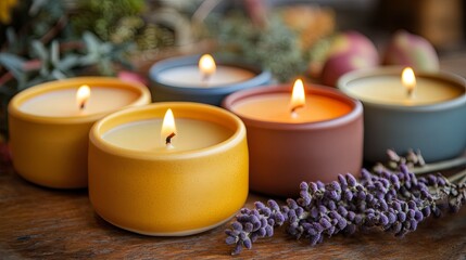 A collection of handmade, eco-friendly candles made with beeswax and natural scents. .