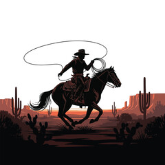 Desert landscape with sand dunes at sunrise or sunset.