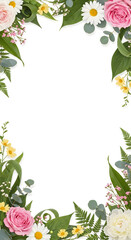 Fototapeta premium Floral Corner Frame Design