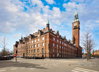 Square in Copenhagen at day, Denmark
