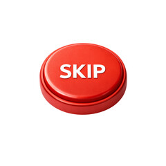Bright Red Skip Button for User Interface