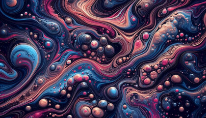 A fluid acrylic art pour seamless pattern, Ai generated image