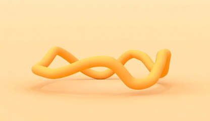 Yellow Tube Abstract Sculpture