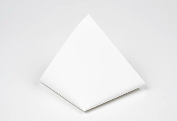 Crisp white paper, precisely folded in thirds, clean background, blank, abstract