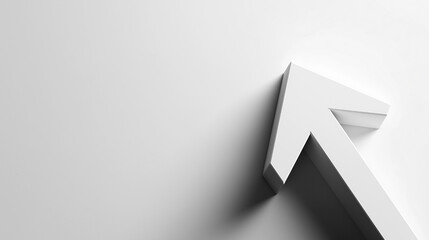 A white arrow pointing upwards