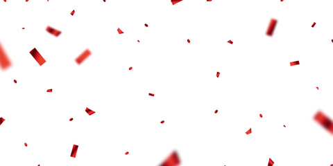 Beautiful red confetti pattern background with zigzag lines for celebration. Festive decoration vector illustration.