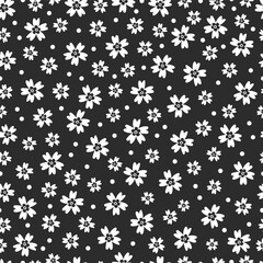 Ditsy Floral Seamless Pattern Background