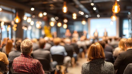 Audience at a conference or seminar