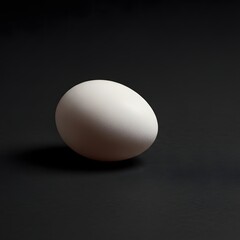 High quality, professional, modern white egg on dark surface one object background, concept, illustration, design