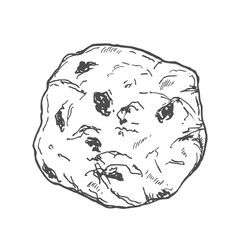 Hand drawn ink sketch cookies. Engraving style vector illustrations