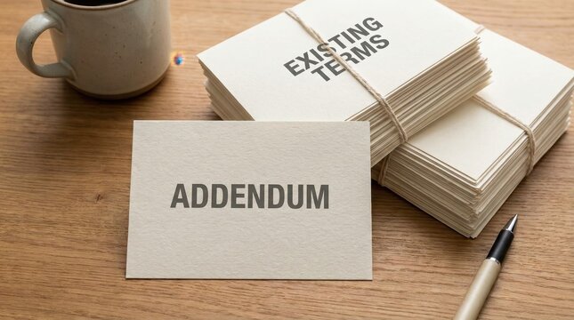 Addendum Document and Existing Terms Stacked