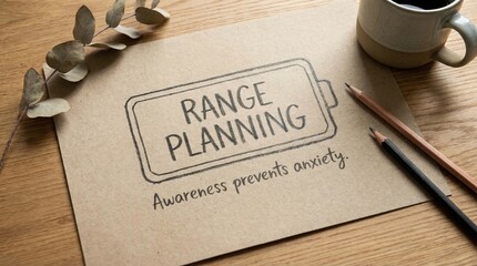 Battery Icon Representing Range Planning Against Anxiety