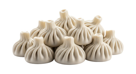 A pile of dumplings isolated on transparent background, traditional chinese food