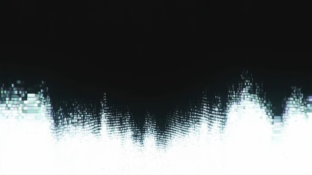 Dynamic transition of abstract digital squares moving from light to dark