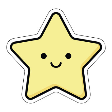 Gold Star Reward illustration, Back to School Graphic, Cute Pastel School Clipart, classroom Supplies