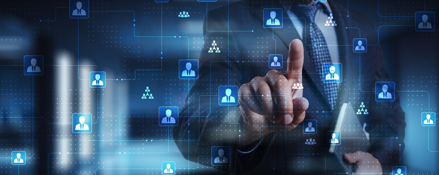 Human Resource Network Management and Employee Data Visualization in a Digital Workspace. - Powered by Adobe