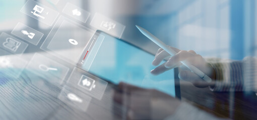 Digital Learning and Online Video Education Platforms with Interactive Interface.